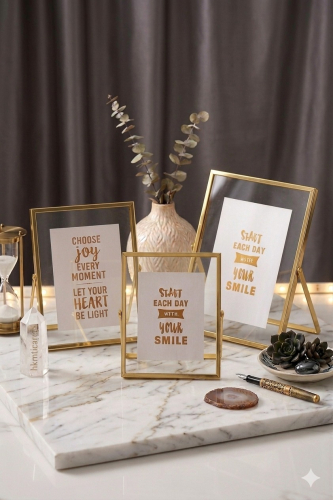 10x15 Cm 13x18 Cm ve 15x21 Cm Üçlü Metal Gold Çerçeve! Yeni Model Dekoratif Fotoğraf Çerçevesi! - 0