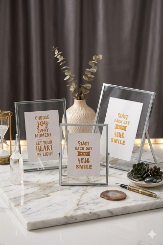 10x15 Cm 13x18 Cm ve 15x21 Cm Üçlü Metal Gümüş Çerçeve! Yeni Model Dekoratif Fotoğraf Çerçevesi! - 0