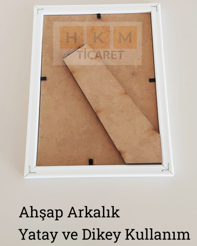 10x15 cm Siyah Fotoğraf Çerçevesi! Ahşap Ayaklı Pvc Camlı Dekoratif Masaüstü Çerçeve! - 1
