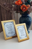 2 Li Çerçeve 10x15 cm ve 13x18 Cm Fotoğraf Çerçevesi! Ahşap Ayaklı Pvc Camlı Dekoratif Çerçeve! Gold - Thumbnail (2)