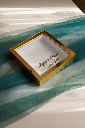  25x25 Cm Verda Anı Çerçevesi-4,5 cm Derinlikli Anı Çerçevesi-isim Ve Tarih Hediye - 1