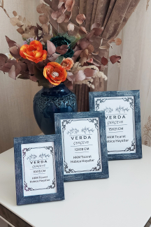 3 Lü Set! 10x15, 13x18 cm ve 15x21 cm Fotoğraf Çerçevesi! Ahşap Ayaklı Pvc Camlı Dekoratif Çerçeve!