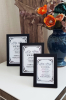 3 Lü Set! 10x15, 13x18 cm ve 15x21 cm Fotoğraf Çerçevesi! Ahşap Ayaklı Pvc Camlı Dekoratif Çerçeve! Siyah - Thumbnail (1)