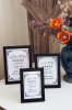 3 Lü Set! 10x15, 13x18 cm ve 15x21 cm Fotoğraf Çerçevesi! Ahşap Ayaklı Pvc Camlı Dekoratif Çerçeve! Siyah - Thumbnail (3)