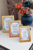3 Lü Set! 10x15, 13x18 cm ve 15x21 cm Fotoğraf Çerçevesi! Ahşap Ayaklı Pvc Camlı Dekoratif Çerçeve! Gold - Thumbnail (2)