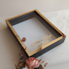 30x40 Cm Derin Siyah-gold Özel Gün Çiçekleri Için Anı Çerçevesi! Gül Çerçeve Kutusu! Derin İsimli Çerçeve - Thumbnail (1)