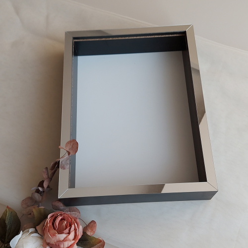 30x40 Cm Derin Siyah-Gümüş Özel Gün Çiçekleri Için Anı Çerçevesi! Derin Çerçeve - 0