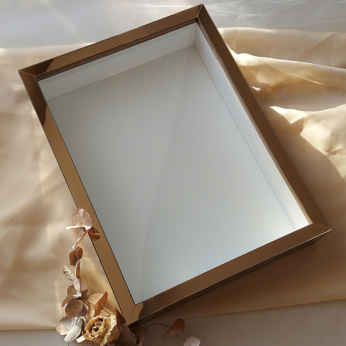 30x40 cm Bronz Pleksi Kaplı İsimsiz Gül Anı Çerçevesi-HKM Ticaret - 0