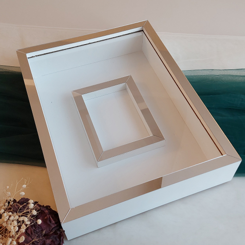30x40 Cm Gümüş-Beyaz Gül Anı Çerçevesi! isimsiz Fotoğraf Çerçevesi! Gül Anı Çerçevesi Ledsiz!! - 0