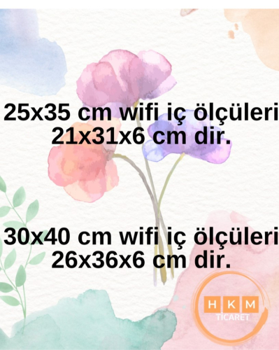 30x40x7 cm Düz Kapak! Siyah-Bronz! Duvara Asılabilir Sigorta ve Modem-Wifi Saklama Kutusu! Saklama Kutusu - 3