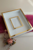 40x50 Cm Beyaz- Gold Gül Anı Çerçevesi! Fotoğraf Bölümlü Ledsiz Çerçeve! Gül Anı Çerçevesi - Thumbnail (2)