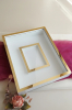 40x50 Cm Beyaz- Gold Gül Anı Çerçevesi! Fotoğraf Bölümlü Ledsiz Çerçeve! Gül Anı Çerçevesi - Thumbnail (3)