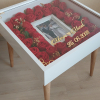 Beyaz Fotoğraf Bölümlü Isimli Anı Sehpası! Özel Gün Çiçekleriniz Için Yan Sehpa! Gül Sehpası! - Thumbnail (1)
