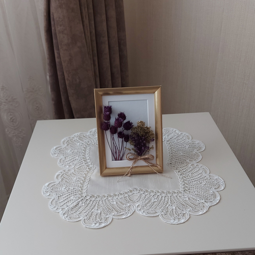 Verda Çerçeve 15x20 Cm Kuru Çiçekli Özel Tasarım Gold(Altın Sarısı) Anı Çerçevesi - 0